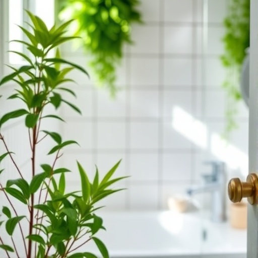 greenery in a bathroom