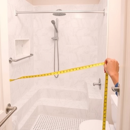 measuring bathroom space