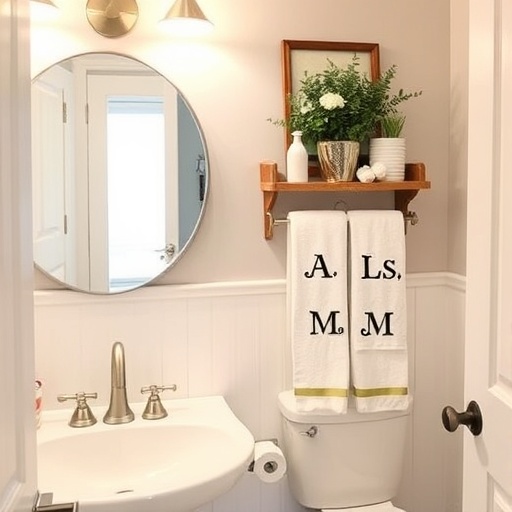 personalized decor in a bathroom