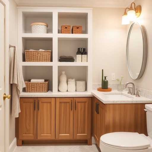 smart storage solutions in a bathroom