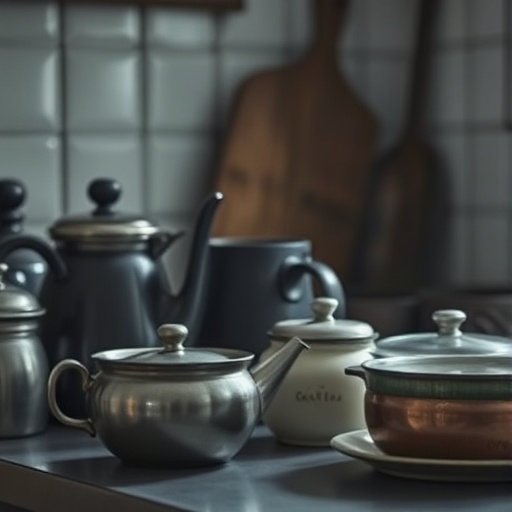 dark vintage kitchenware