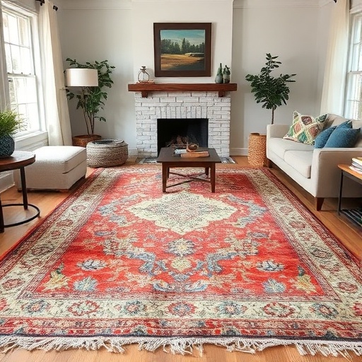 vintage rug in a living space