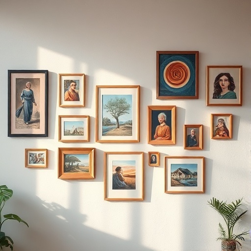wall decorated with art