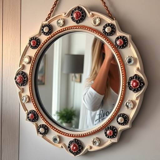 DIY mirror with embellishments