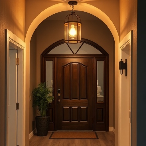 accent lighting in entryway