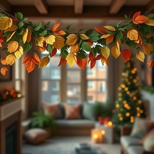 decorative paper leaf garland