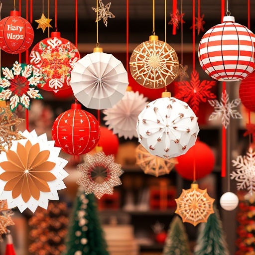 seasonal paper decorations in a home