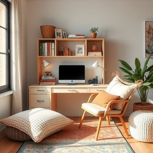 cozy office textiles