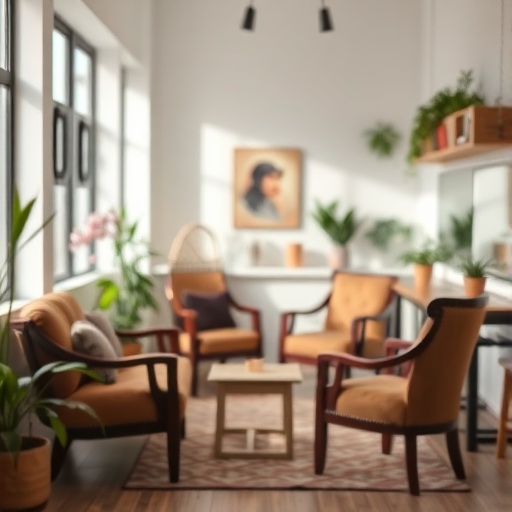 cozy seating in home salon