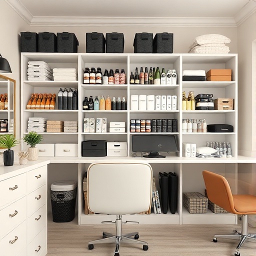 effective storage in home salon
