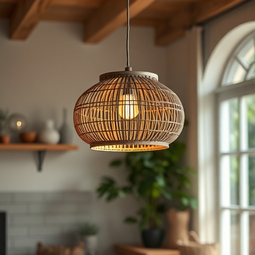 earthy lighting fixture for woodland decor