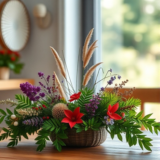 natural centerpiece for a table