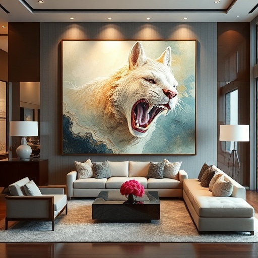 large-scale artwork in luxury decor
