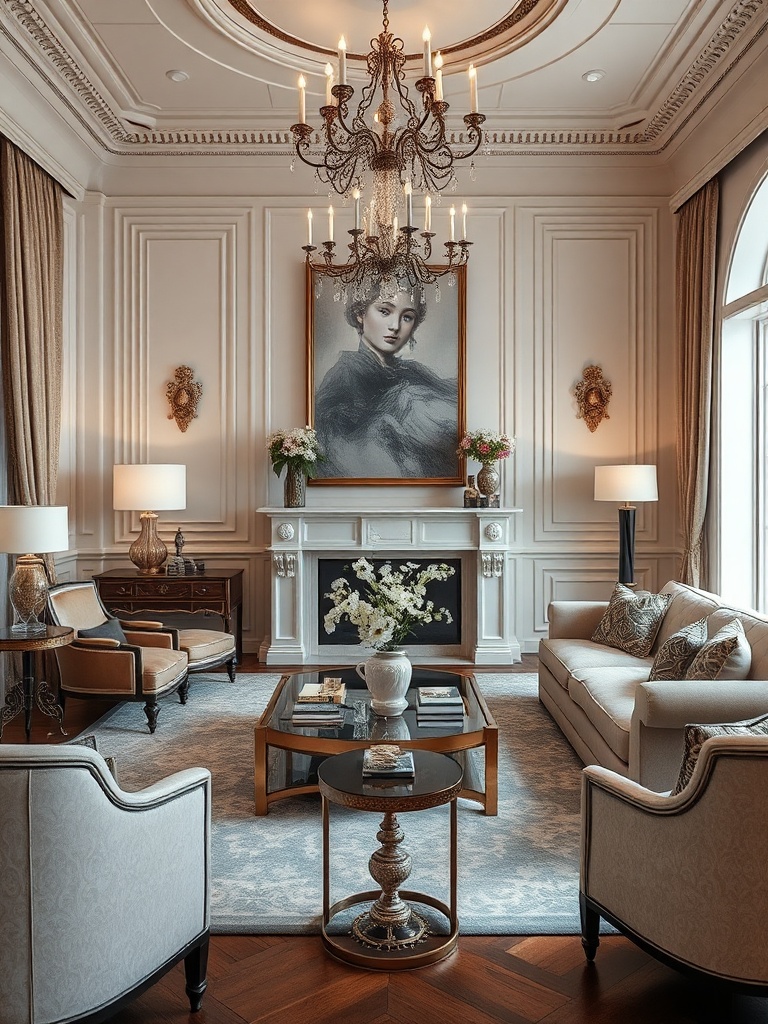 luxury living room with elegant decor