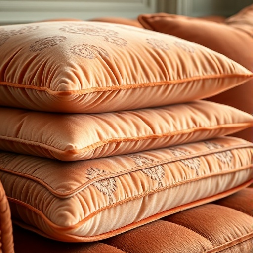 layered velvet and silk cushions