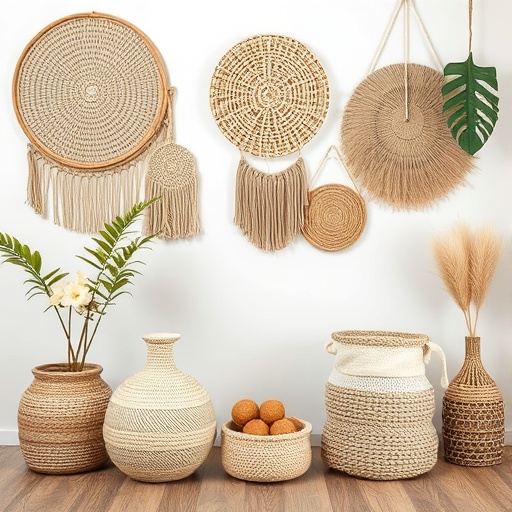 woven textiles in beachy decor