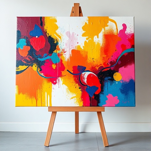 colorful DIY wall art on canvas