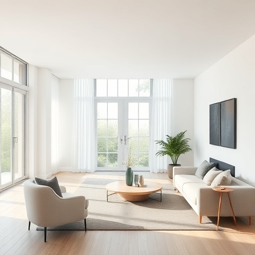 decluttered living room