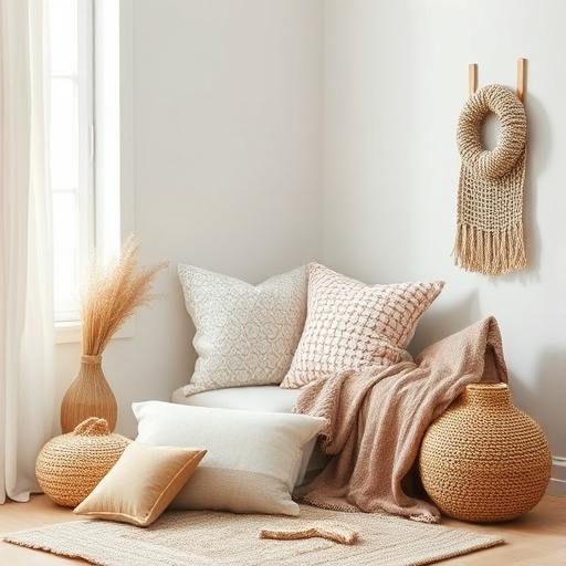 cozy corner with soft textiles