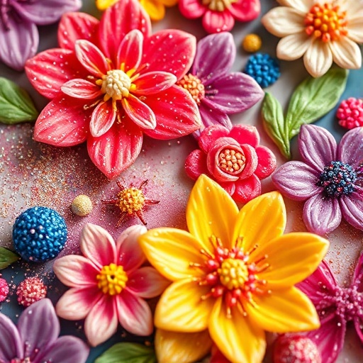 adding flowers and glitter to resin