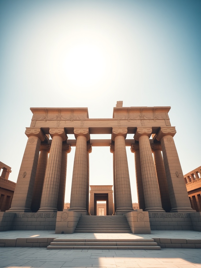 Ancient Egyptian temple with impressive architecture