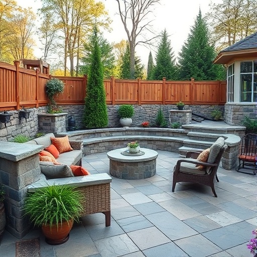 outdoor stone patio