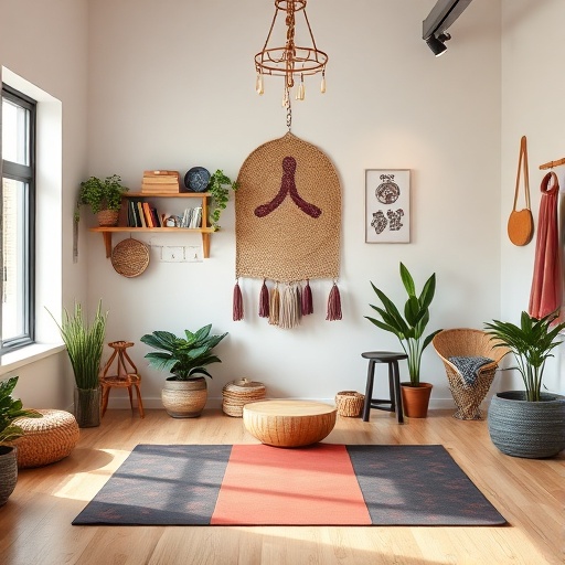 themed decor in a home gym