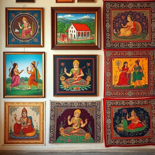 wall art in South Asian decor