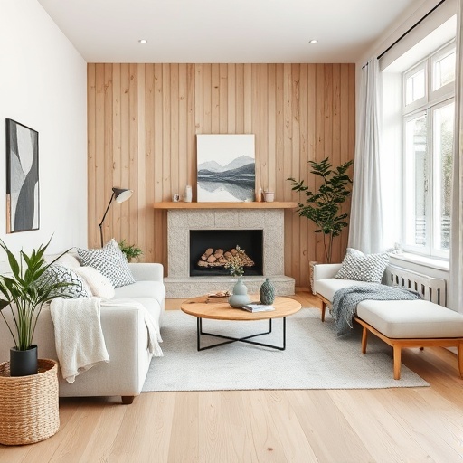 scandinavian design living room