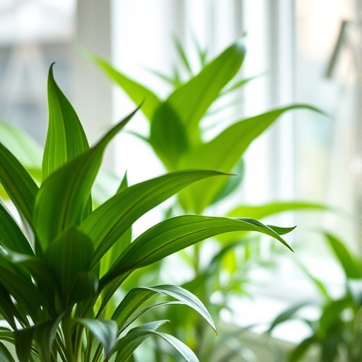 indoor plants in a bright room