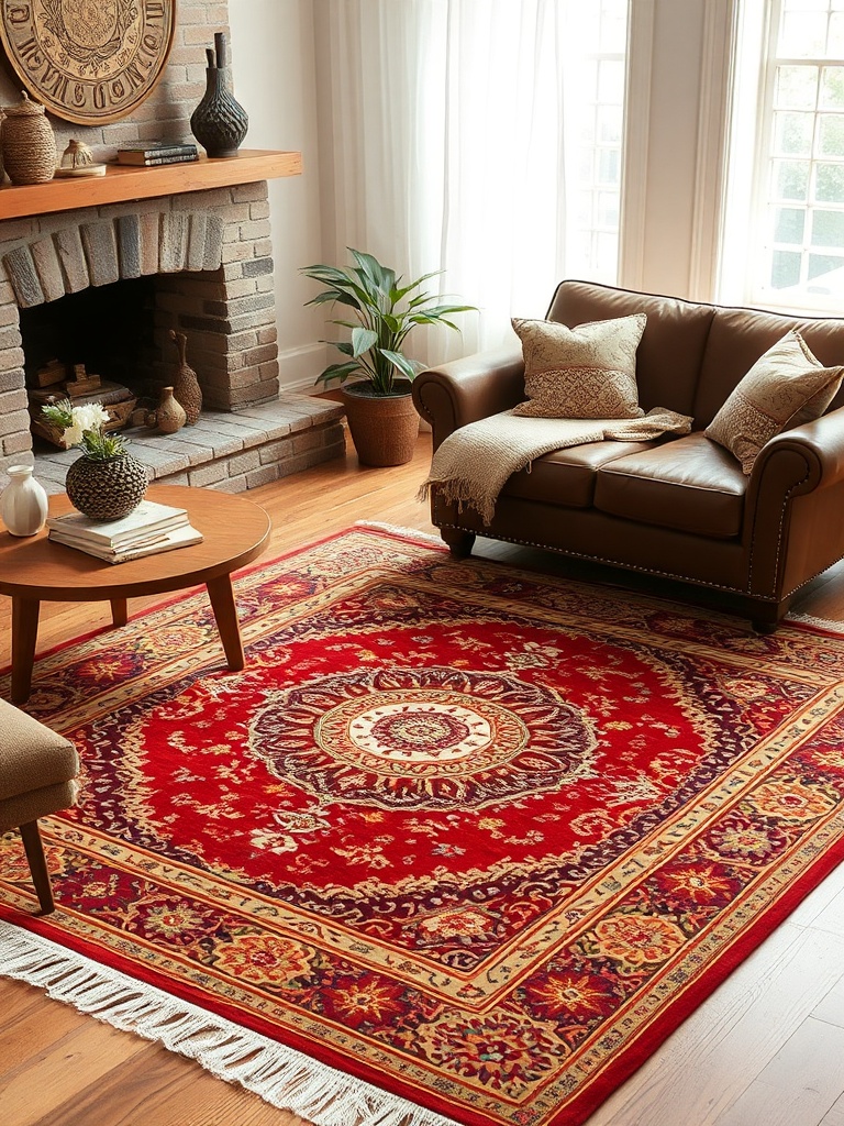 Persian rug in a living room