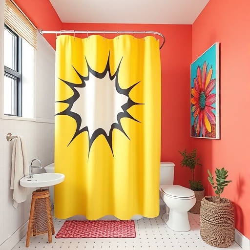 bathroom enhanced with pop art