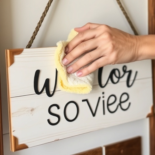cleaning wooden decor signs