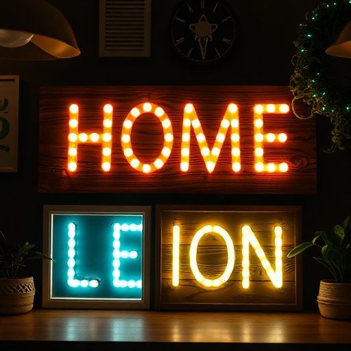 well-lit photo of home decor signs