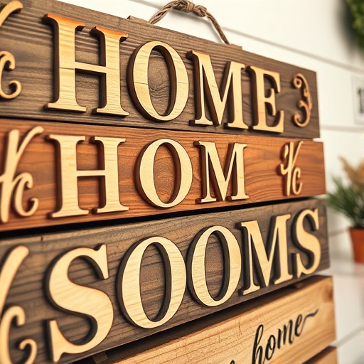 crafted wooden home decor signs