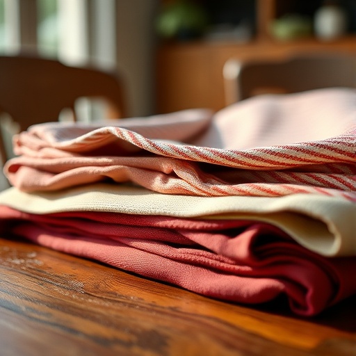 layered textiles on a dining table