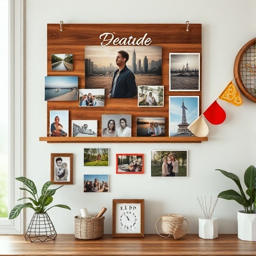 personalized table decor with photos and souvenirs