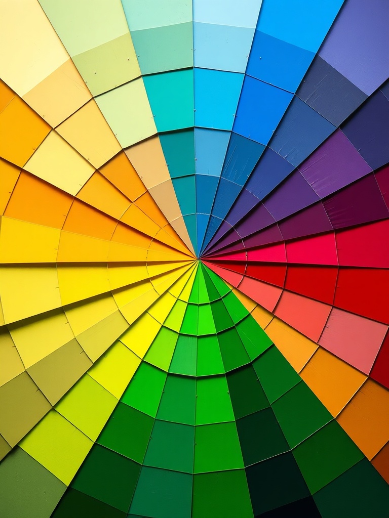 color wheel with various color segments