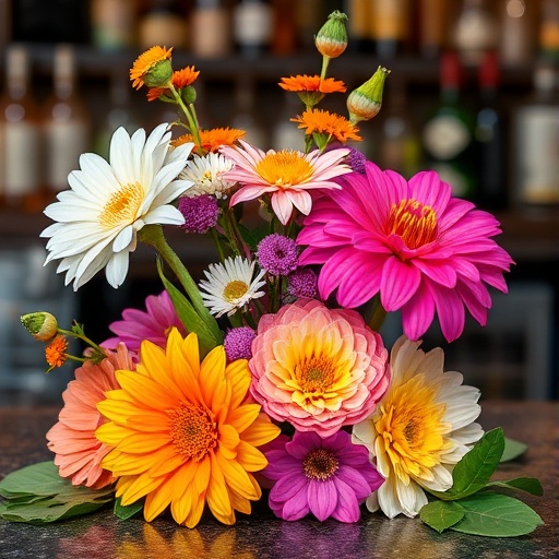 edible flowers displayed for culinary use