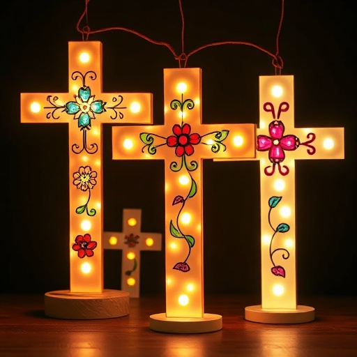 DIY light-up crosses