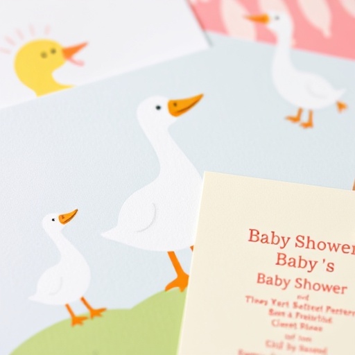 Whimsical Silly Goose baby shower invitations