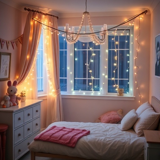 Soft lighting in a child's room
