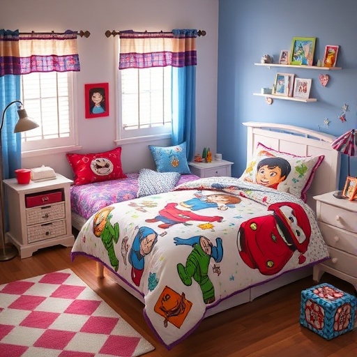 Themed bedding in a child's room