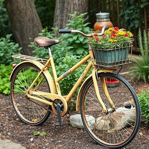 upcycled bicycle planter