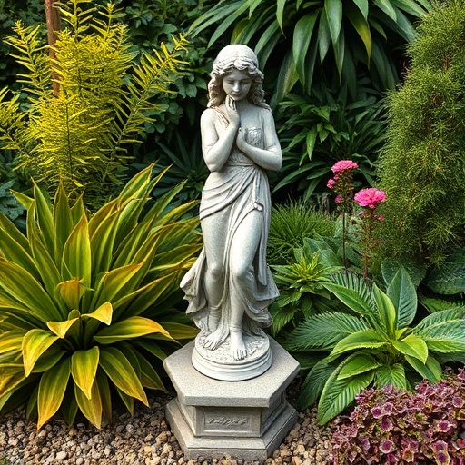 vintage sculpture in a garden