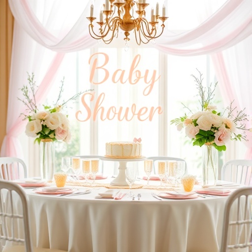 elegant table setting for baby shower